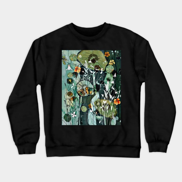 Abstract nasturtium. Crewneck Sweatshirt by atep